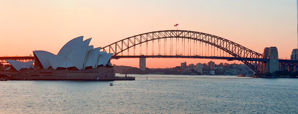 Panorama of Sydney Opera House and Harbour