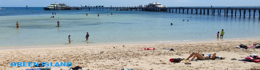 Green Island beach and jetty near Cairns — one of the 20 tourist traps in Australia