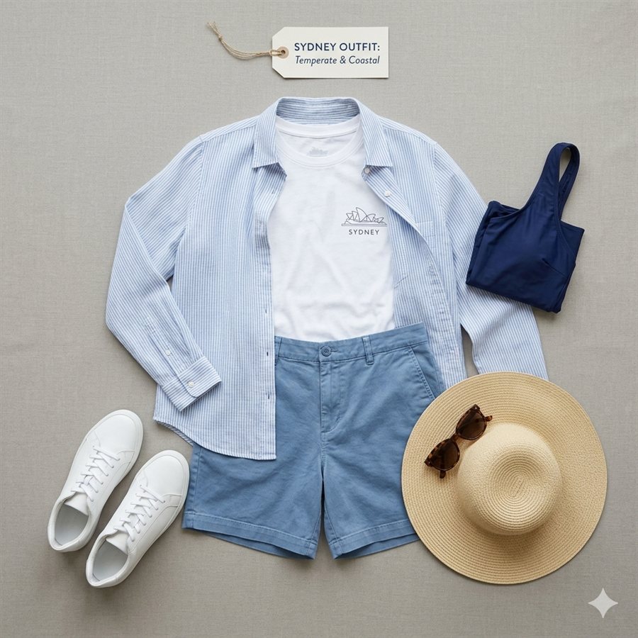 What to pack for Sydney — light layers, swimwear, comfortable walking shoes