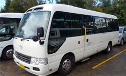 Toyota Coaster for private tours in sydney 