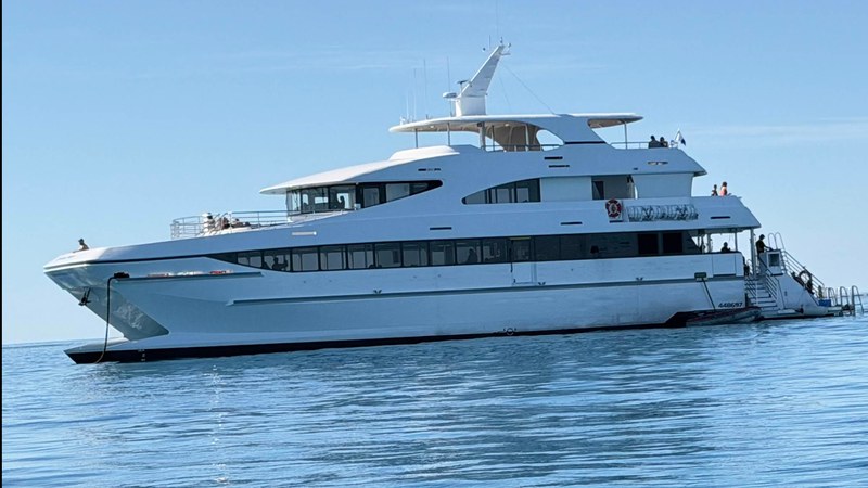 Evolution superyacht operated by Down Under Cruise and Dive